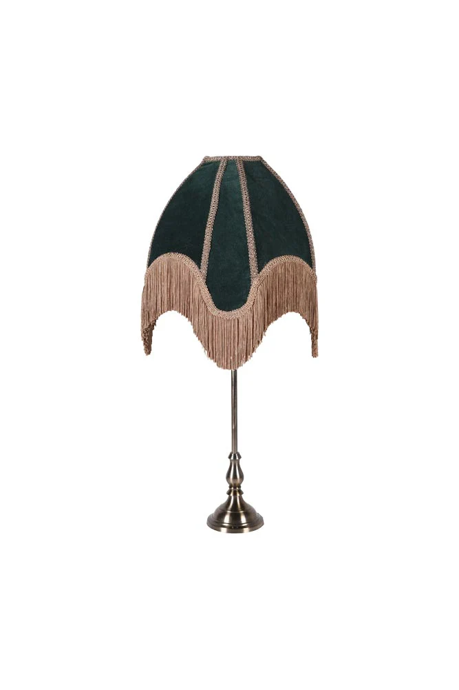 Winifred Green Velvet Fringe Table Lamp - Image 10